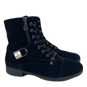 Guess Velvet Combat Boots